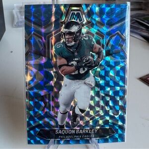 2024 Saquon Barkley Panini Mosaic Blue Reactive Prizm